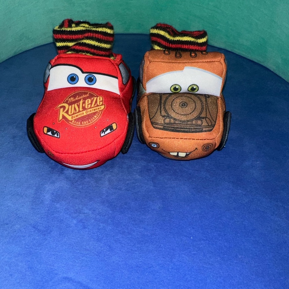 Disney Cars Plush Toy Pair - Red and Brown